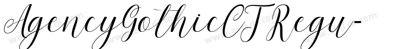 AgencyGothicCT Regu字体转换
